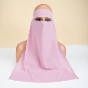 8.6-3  Plain Chiffon Hijab Face Niqabs Veil