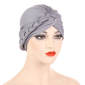 M03 fashion plain hijab turban hat