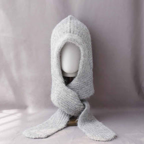 QD5-124  Fall Winter Thickened Faux Cashmere Hijab Cap