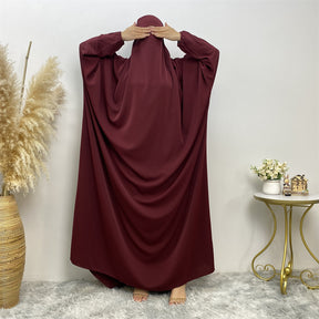 64930 plain abaya dress