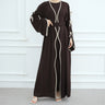#4-Coffee Open Abaya + Inner