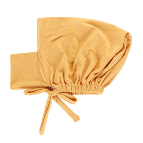 8022  Plain Polyester Adjustable Elastic Strap Closed Cap
