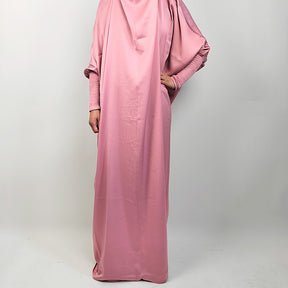 FY124771 solid color muslim abaya dress