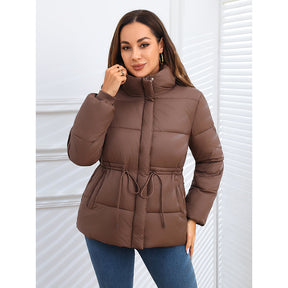 WAN827  Women's Petite Slim Winter Hooded Cotton-Padded Jacket