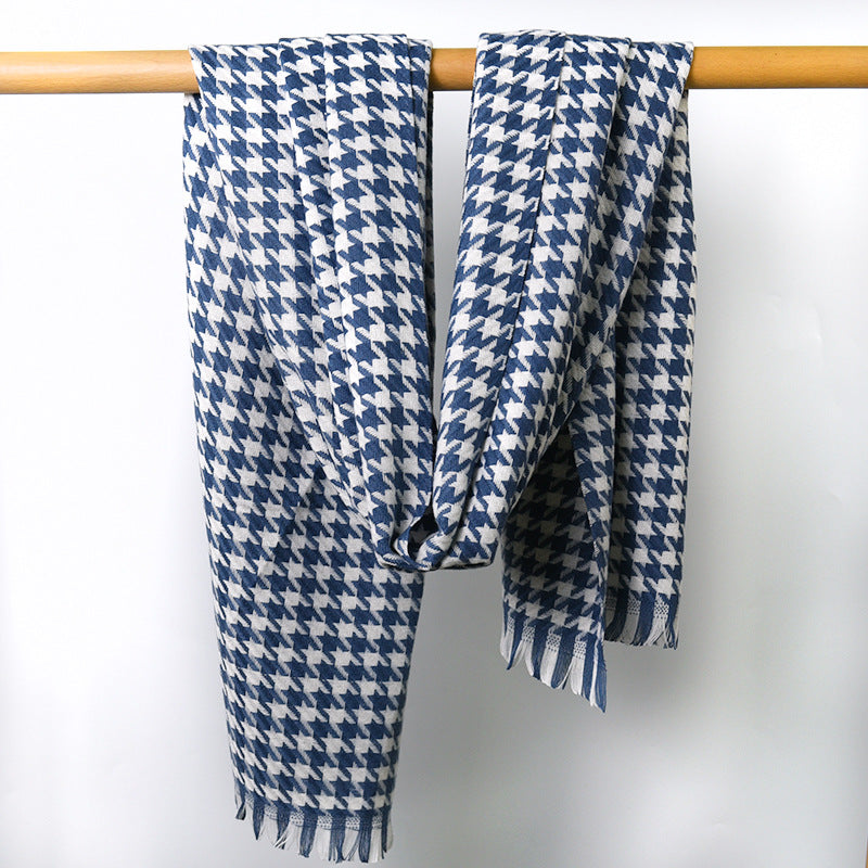 SW-20210223 Houndstooth winter scarf