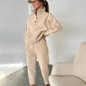 M6825  Spring Autumn Fashion Button Stand Collar Abaya 2-Piece Set