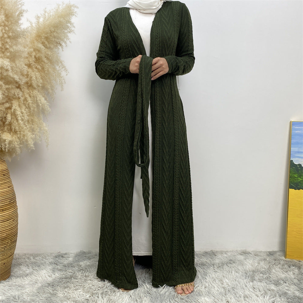 19060-1 plain muslim abaya Cardigan dress