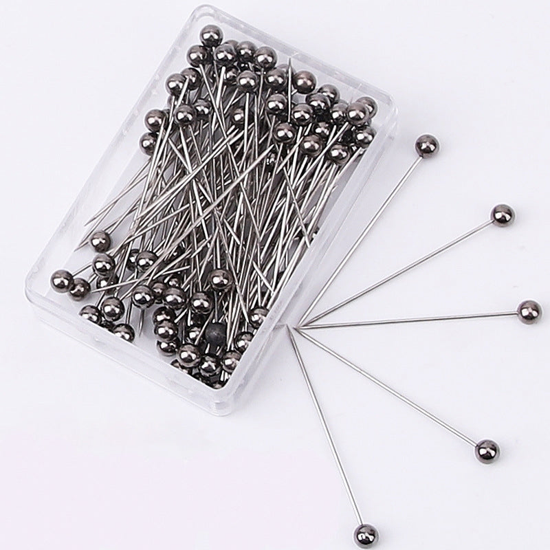 BZ119  Stainless Steel Electroplated Round Bead Fixing Pin - MOQ：20