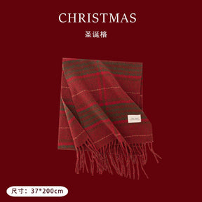 FH24-5832 Red plaid scarf  scarf  hijab  winter scarf