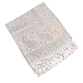 WJ005  Paisley Fringe Faux Cashmere Long Scarf