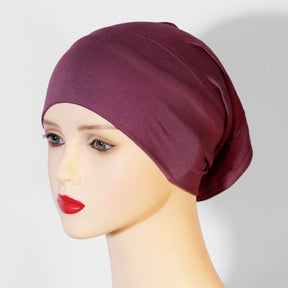 KGN-01  Base cap, no pilling, no fading, pure cotton headscarf for women, elastic and breathable plain hijab  instant hijab