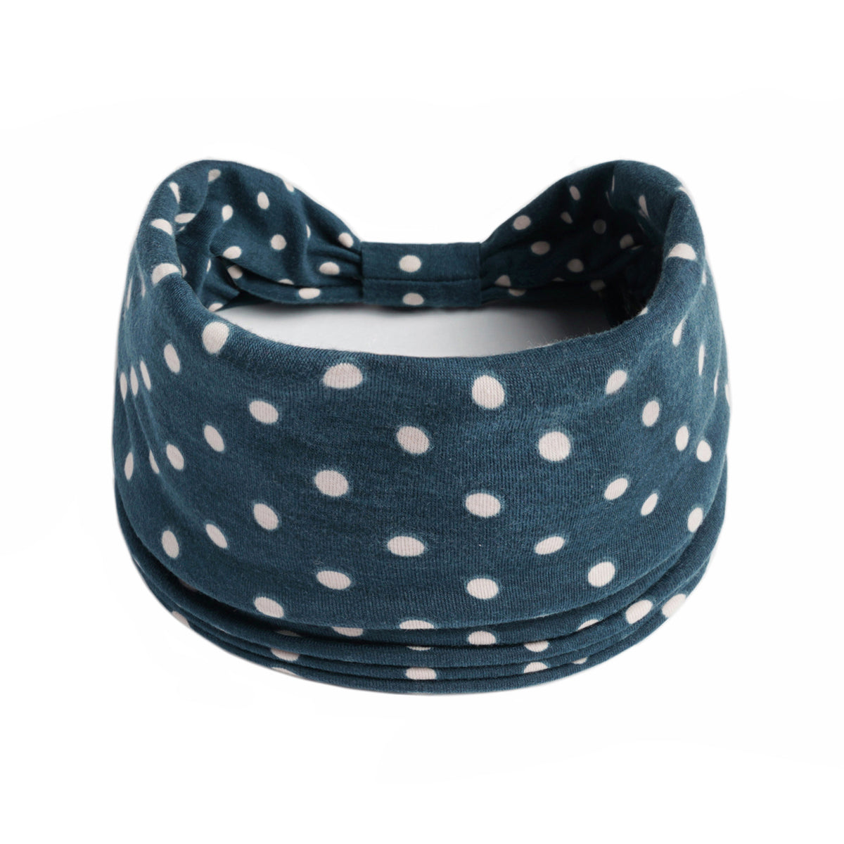 001  Fashion Polka Dot Wide-Band Polyester Headband