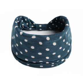 001  Fashion Polka Dot Wide-Band Polyester Headband
