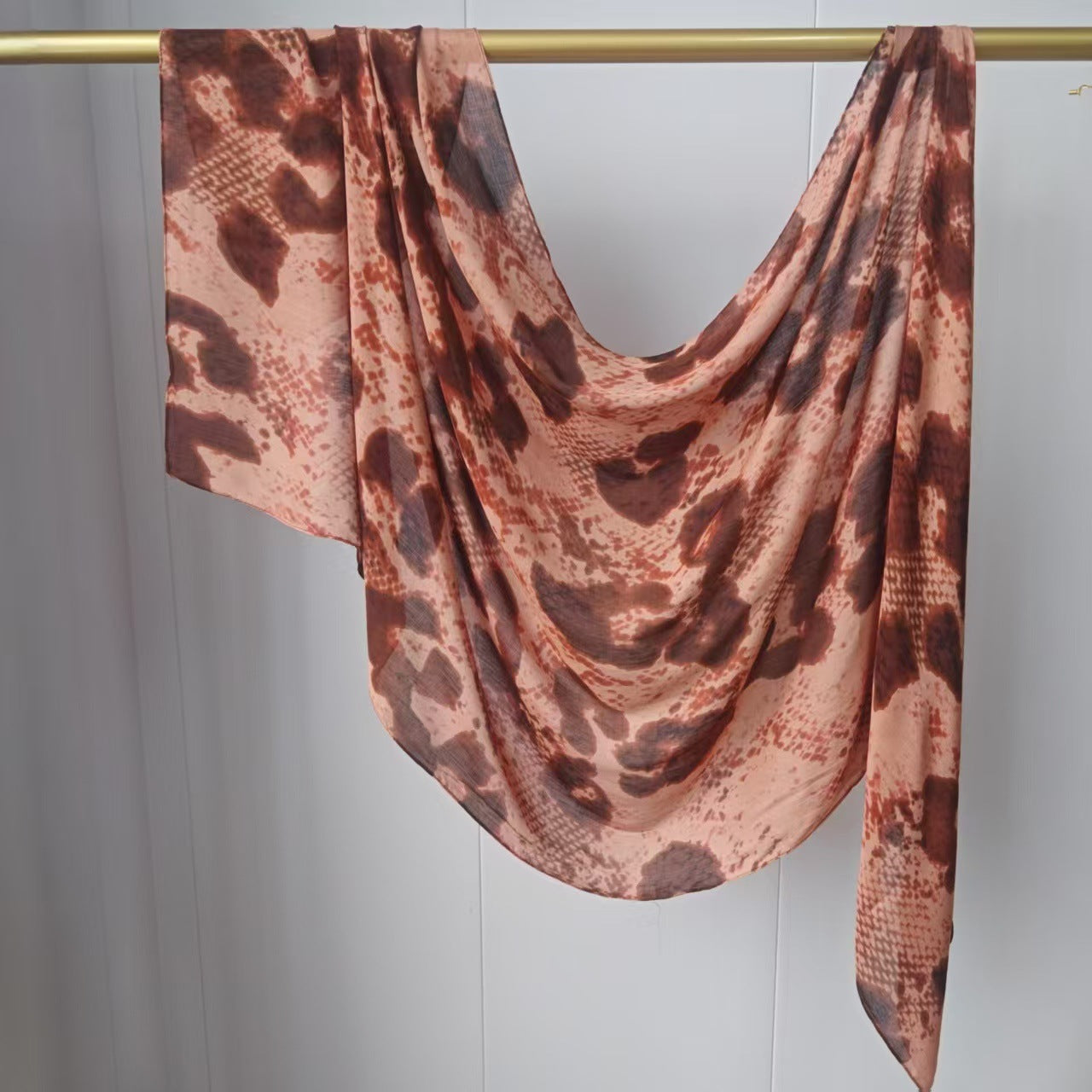 JB020  Fashion Single Stitch Printed Modal Hijab