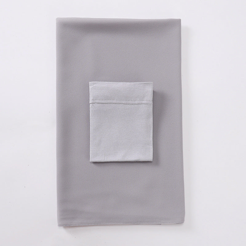 MSL288 Plain Jersey Chiffon Pearl Hijab Undercap