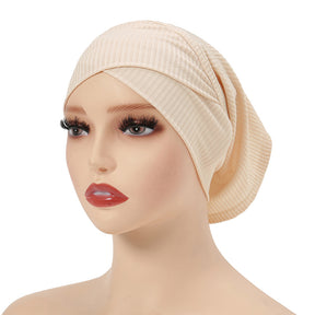 MSL028 Fashion bottom hat threaded cotton solid color headscarf