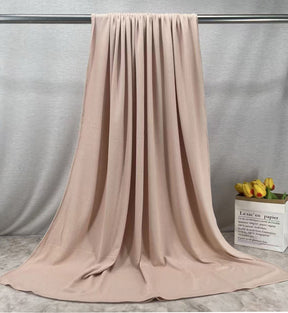 HY017  Plain Bamboo Fiber Ribbed Jersey Hijab