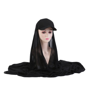 JM08  Sunscreen shawl headband new style pearl chiffon cap one-piece fashion shawl scarf