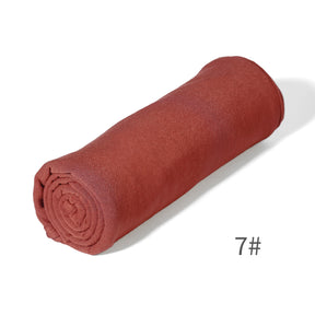 GRD14  Plain Asymmetric Mercerized Cotton Jersey Wrap Hijab