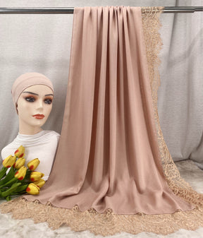 HY002  Elegant Plain Breathable Modal Hijab + Undercap Set