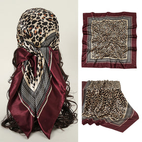 YW888  90*90cm Printed imitation silk soft luxury hijab