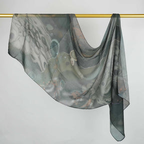 BF007  Polyester-cotton tie-dye watercolor hijab