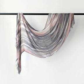 SS007  Gradient Rainbow Collection Short Tassel Crinkled Hijab