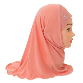 H042 2-7 years old plain hijab turban hat