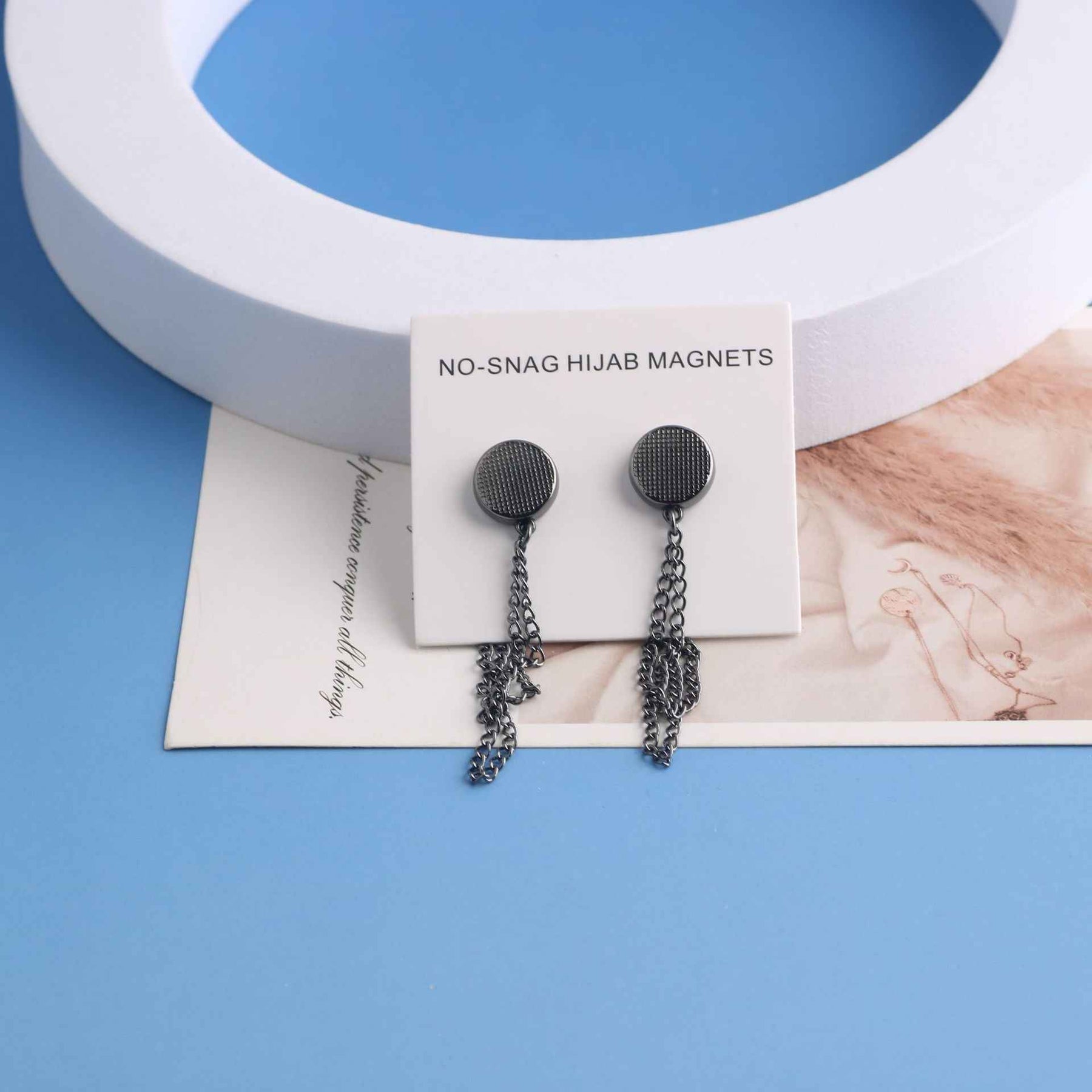 DJ002  Flat Round Strong Magnet + Chain Magnetic Clasp