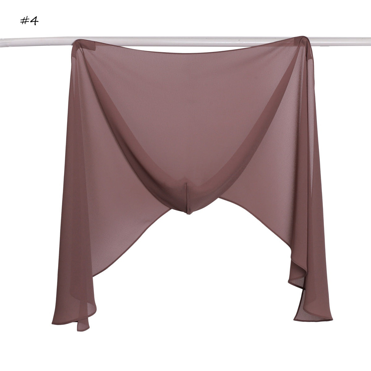 YZ317  Plain Pearl Chiffon Hijab with Built-in Magnetic Closure