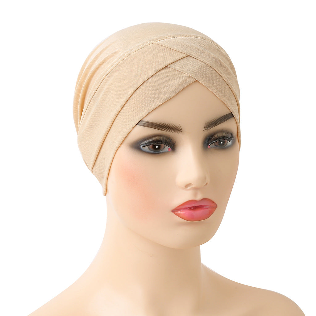 H117 plain hijab turban hat