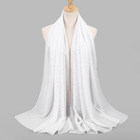 MSL036 Malasia gasa de perlas de Indonesia con hiyab de diamantes
