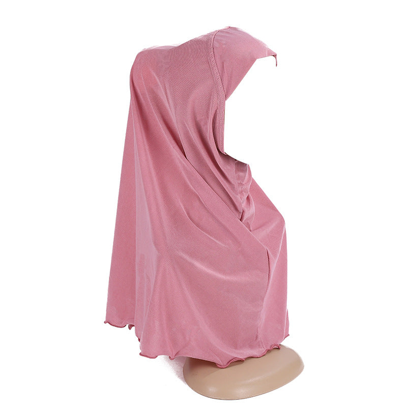 H291 7-12 years old plain instant hijab