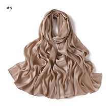 YZ312  Plain Silk-Like Leopard Stripe Polyester Hijab