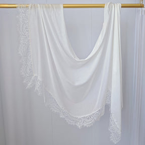 WJ079 Plain Cotton Lace Trim Modal Hijab