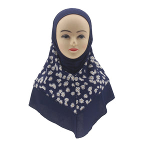 H032 6-10 years old Crystal linen instant hijab