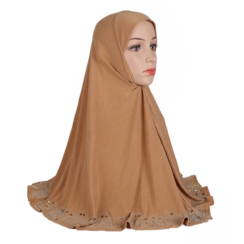 H001 Glass drill plain instant hijab