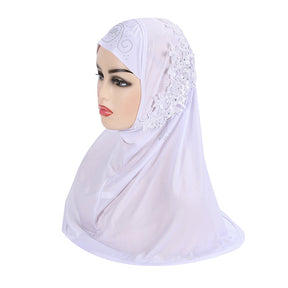 H027 fashion lace instant hijab