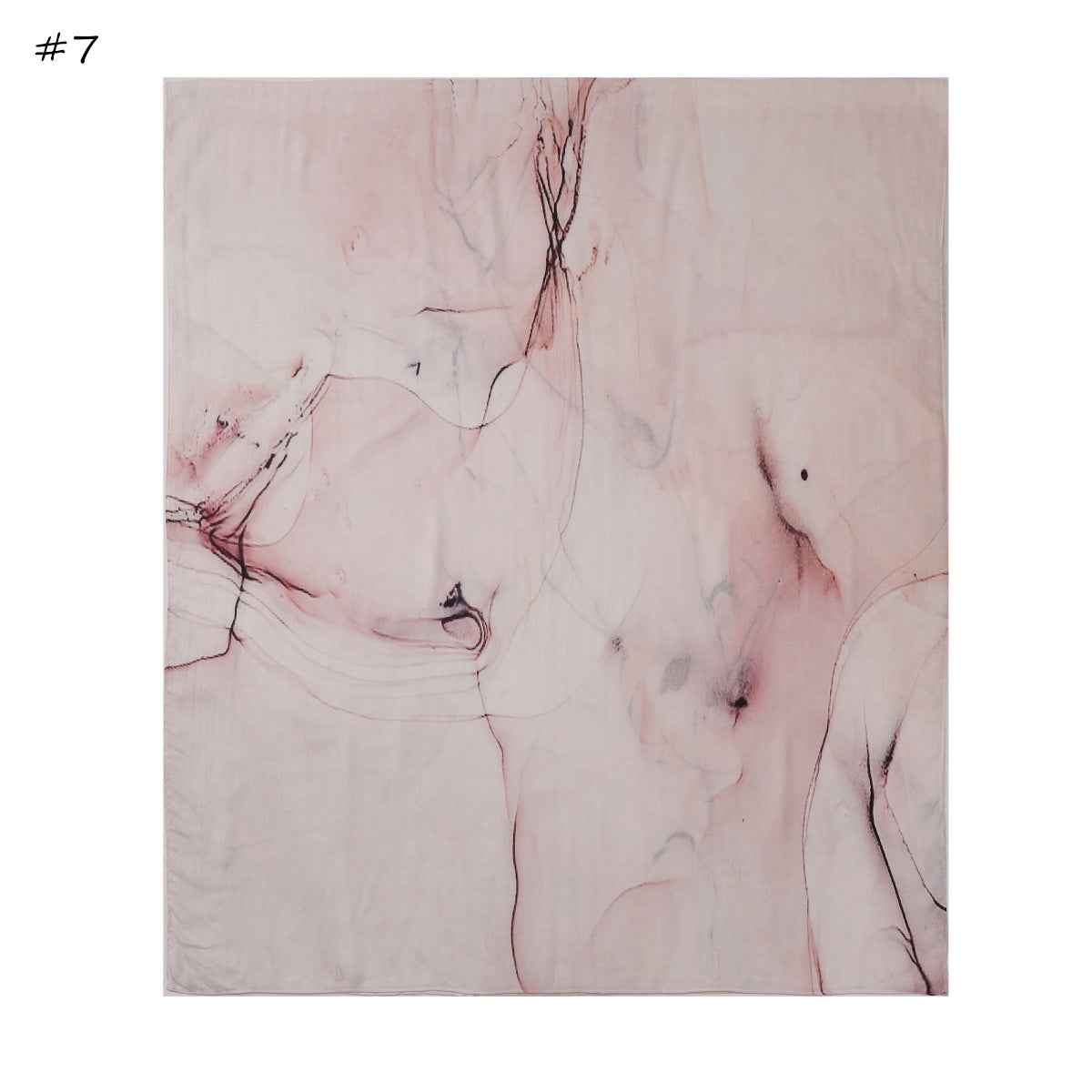 MD4-9  High quality abstract art print single stitch long scarf soft and breathable hijab