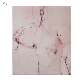 MD4-9  High quality abstract art print single stitch long scarf soft and breathable hijab