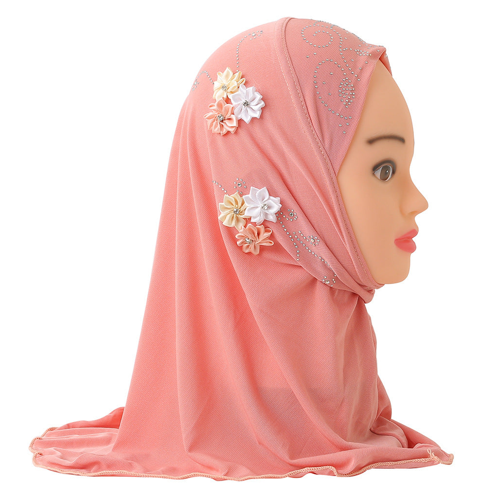 H075  Little girl hijab child cap