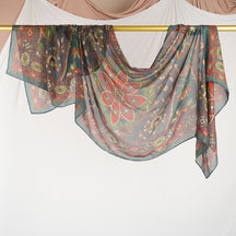 DL002  Double-Sided Modal Printed Single-Stitch Right-Angle Rolled-Edge Hijab