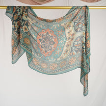 DL002  Double-Sided Modal Printed Single-Stitch Right-Angle Rolled-Edge Hijab