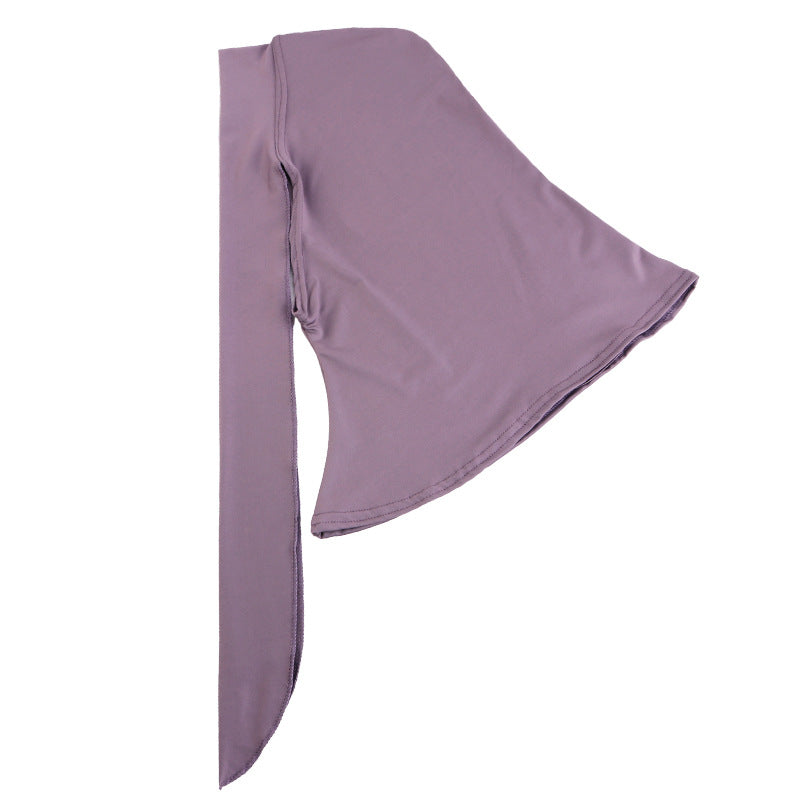 JDT-490G  Tie-Back Polyester Spandex Hijab Undercap Ninja Cap
