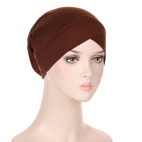 plain hijab tuiban hat