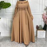 6430 Thick crepe dress muslim abaya dress