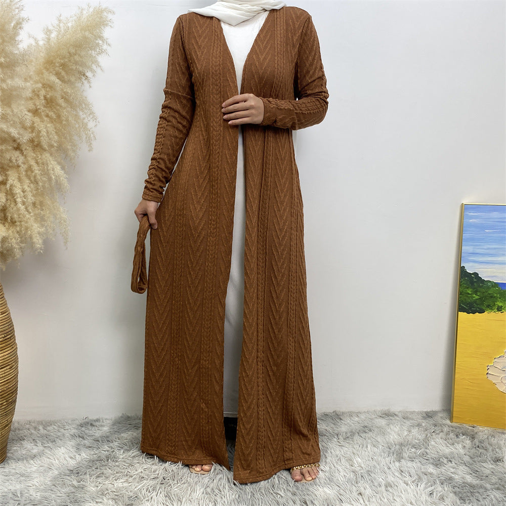 19060-1 plain muslim abaya Cardigan dress