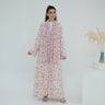 5 - Pink Open Abaya + Hijab
