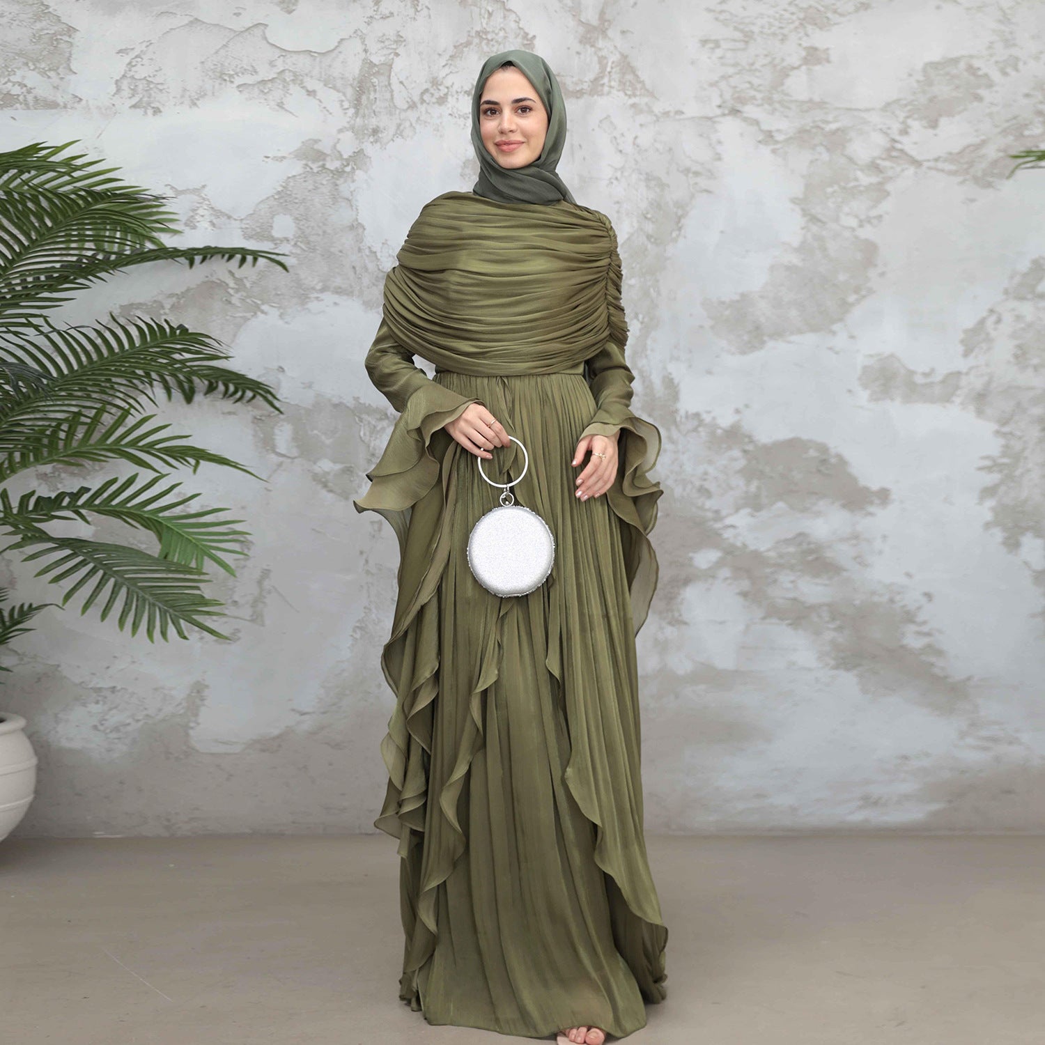 LR1169  Double-layer waist dress – no hijab