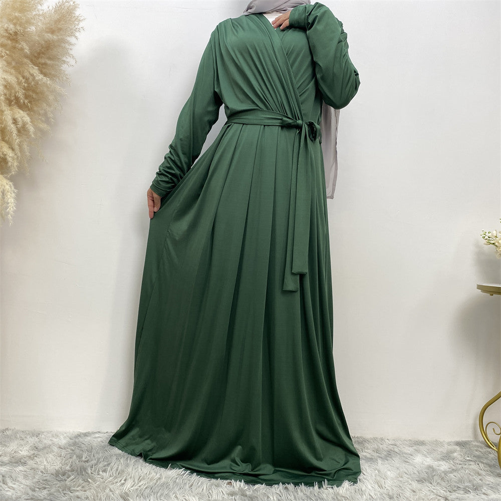 6421 plain muslim abaya dress